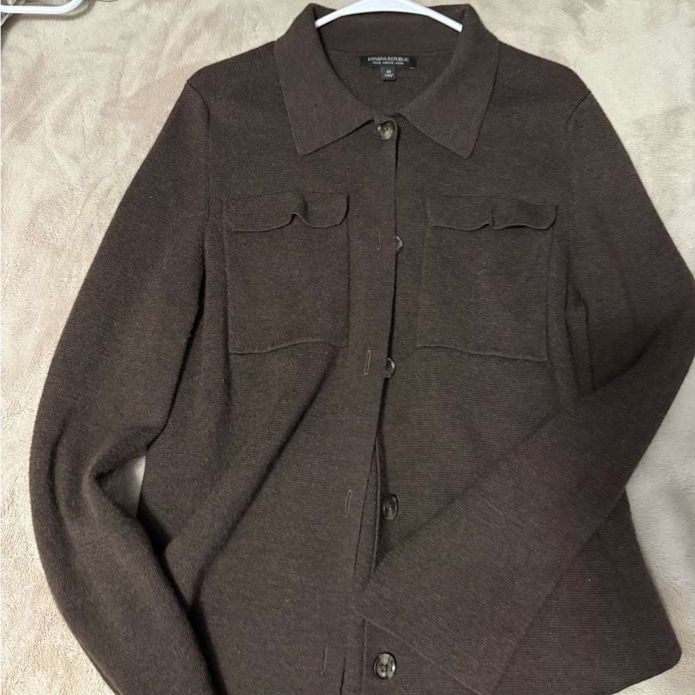 Banana Republic Merino Wool Knit Sweater - Brown
